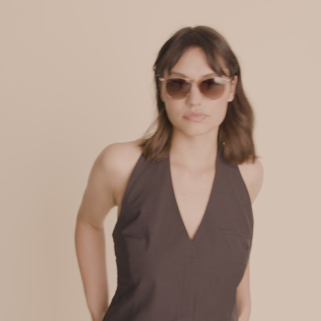 Pilgrim VANILLE Sonnenbrille Hellbraun/Gold Black Friday