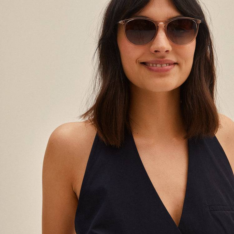 Pilgrim VANILLE Sonnenbrille Hellbraun/Gold Black Friday