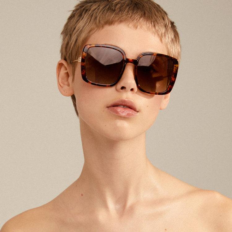 Pilgrim ALIET Sonnenbrille Schildpatt-Braun/Gold Zeitlich begrenztes Angebot