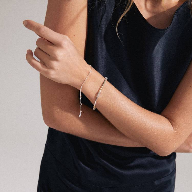 Pilgrim PIXIE Geschenkset, Armband 2-in-1-Set, versilbert Super Sparpreis