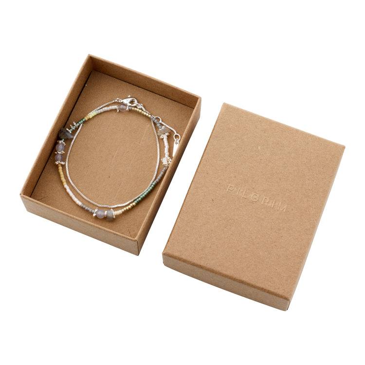 Pilgrim PIXIE Geschenkset, Armband 2-in-1-Set, versilbert Super Sparpreis