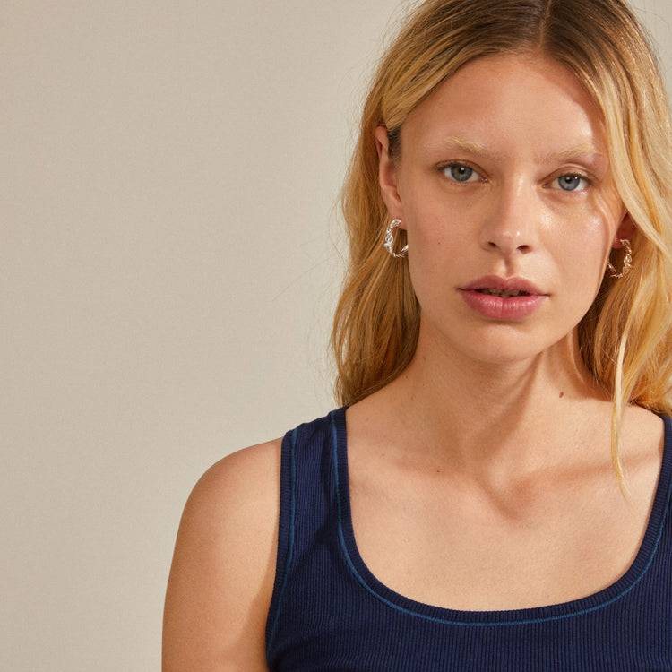 Pilgrim SUN recycelte, gedrehte Hoops versilbert Letzte 3 Tage