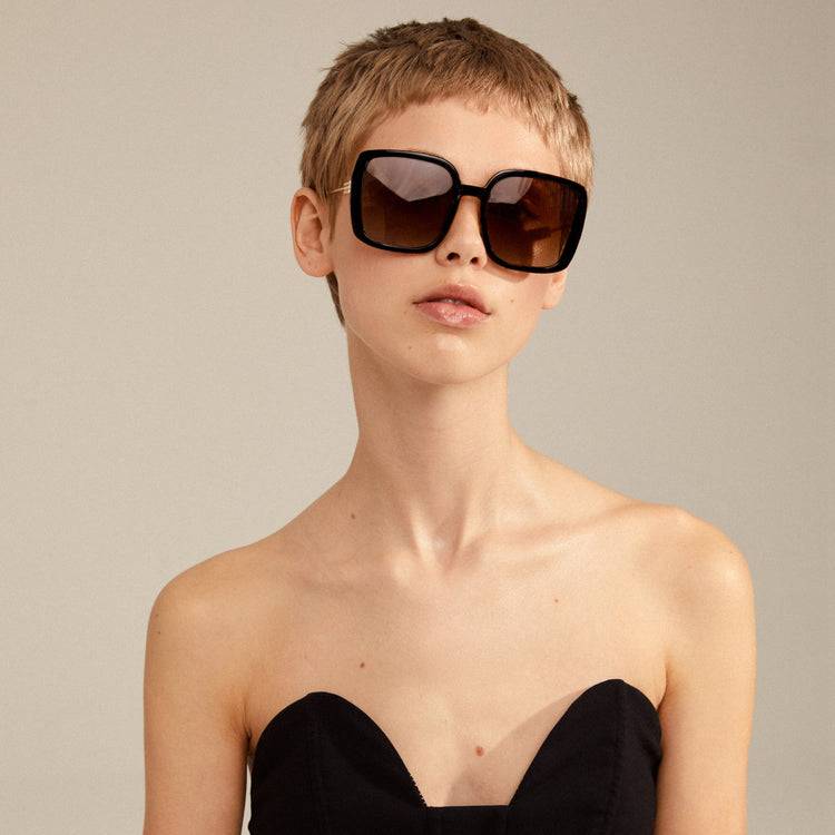 Pilgrim ALIET Sonnenbrille Schwarz/Gold Angebote