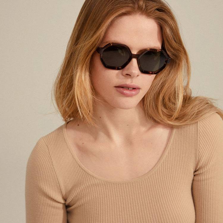 Pilgrim KIMANI Recycelte Sonnenbrille Schildpatt-Braun Limitierter Zeitrabatt