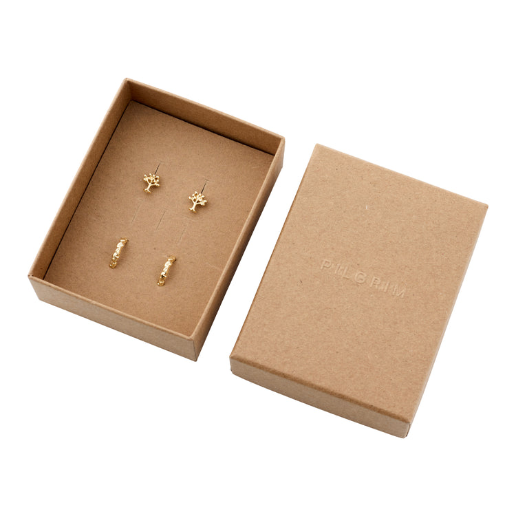 Pilgrim PIPER recyceltes Geschenkset, 2-in-1-Set, vergoldet Online Shopping
