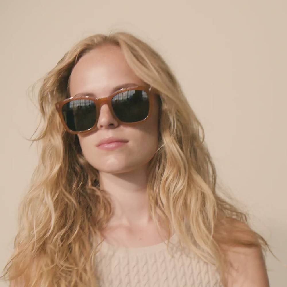 Pilgrim KATYA ikonische Retro-Sonnenbrille karamellbraun Nur noch ein Tag übrig