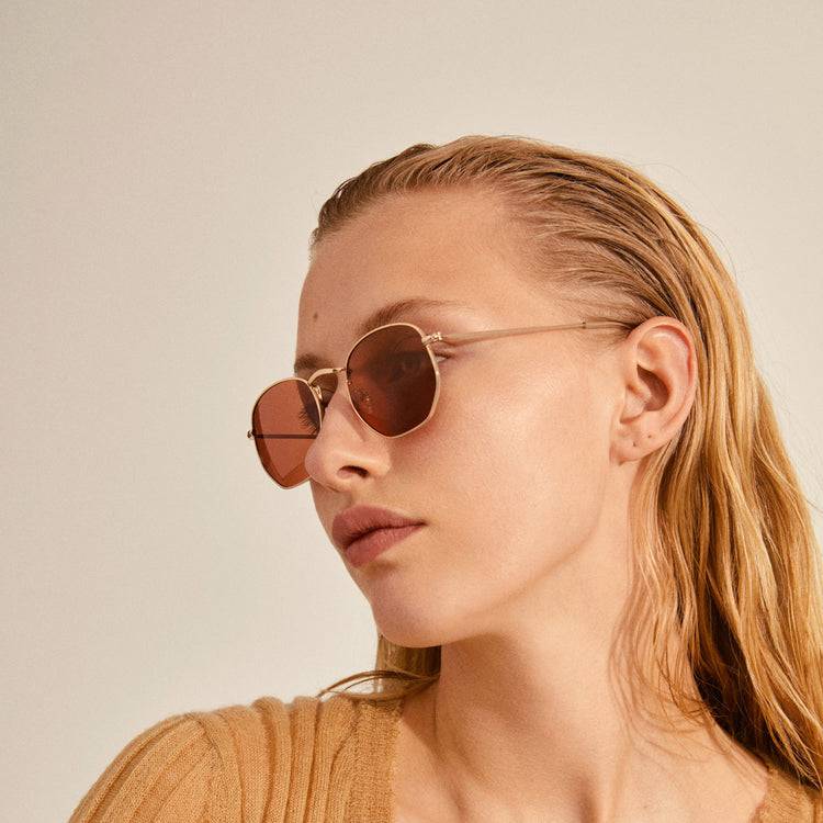 Pilgrim RYLAN Sonnenbrille Orange/Gold Rabatte dieses Monats