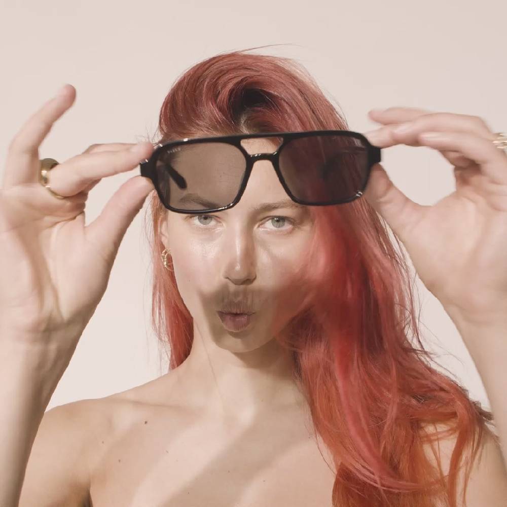 Pilgrim CASS recycelte Sonnenbrille im Retro-Stil schwarz Outlet