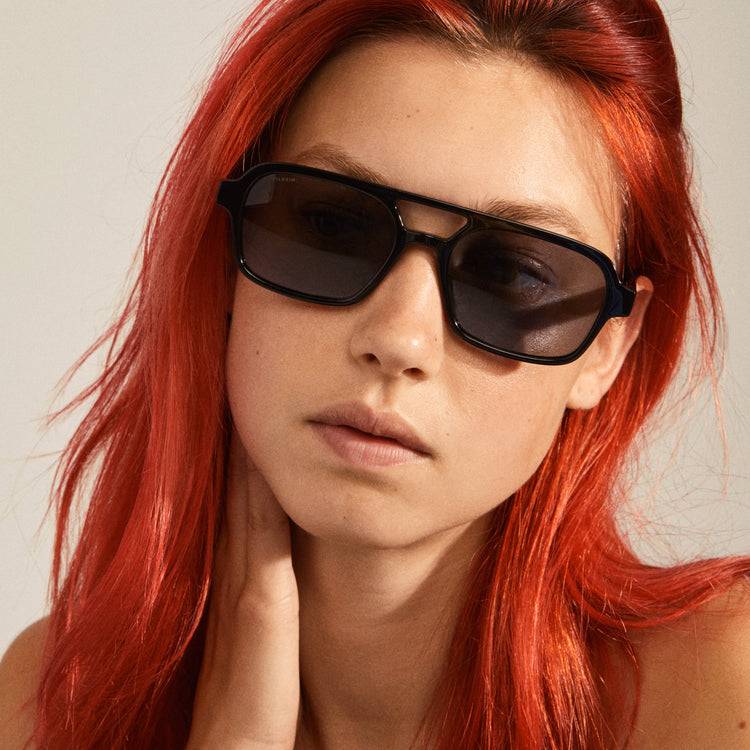 Pilgrim CASS recycelte Sonnenbrille im Retro-Stil schwarz Outlet