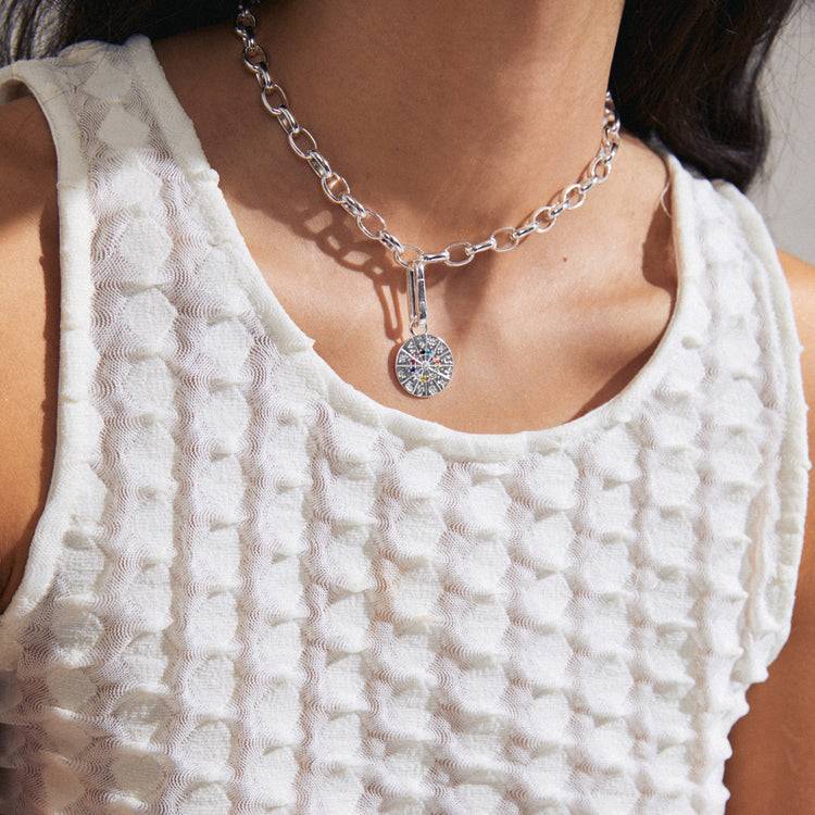 Pilgrim CHARM recycelter Horoskop-Anhänger, versilbert Sonderangebot