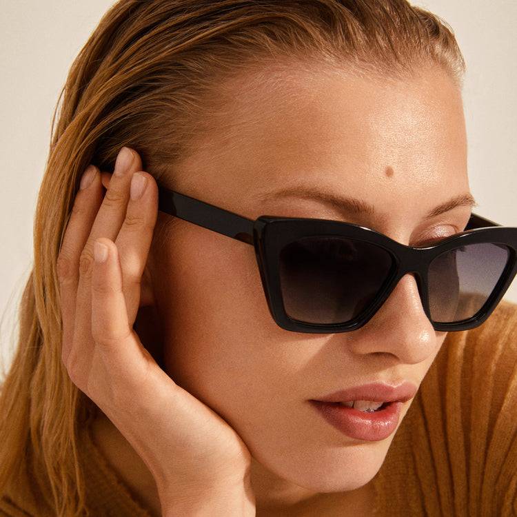 Pilgrim DAKOTA eckige Cat-Eye-Sonnenbrille schwarz Muttertagsangebot