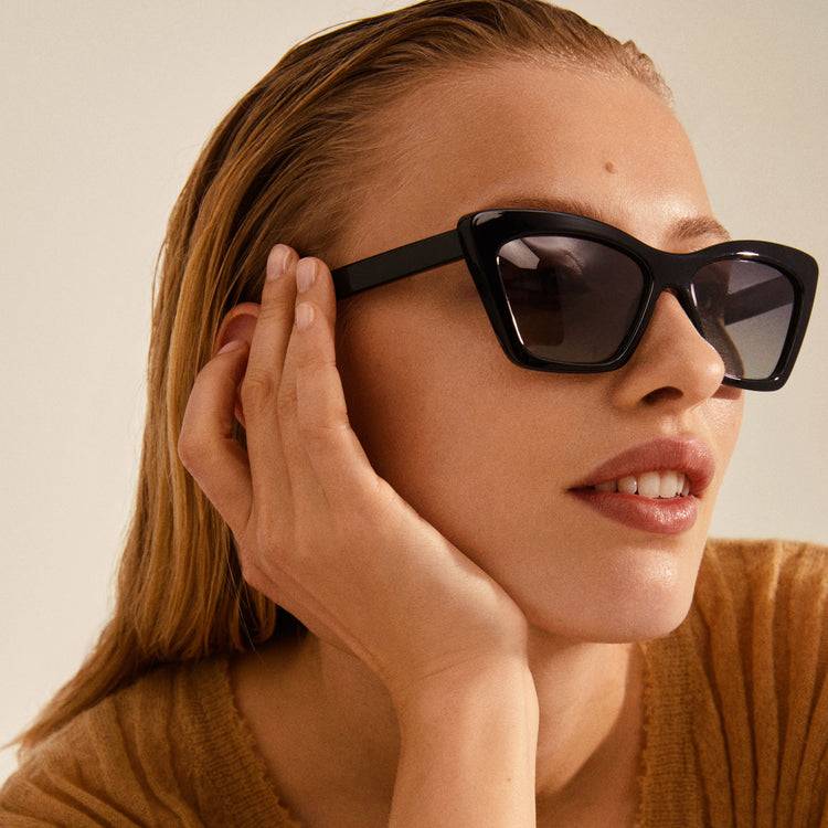 Pilgrim DAKOTA eckige Cat-Eye-Sonnenbrille schwarz Muttertagsangebot