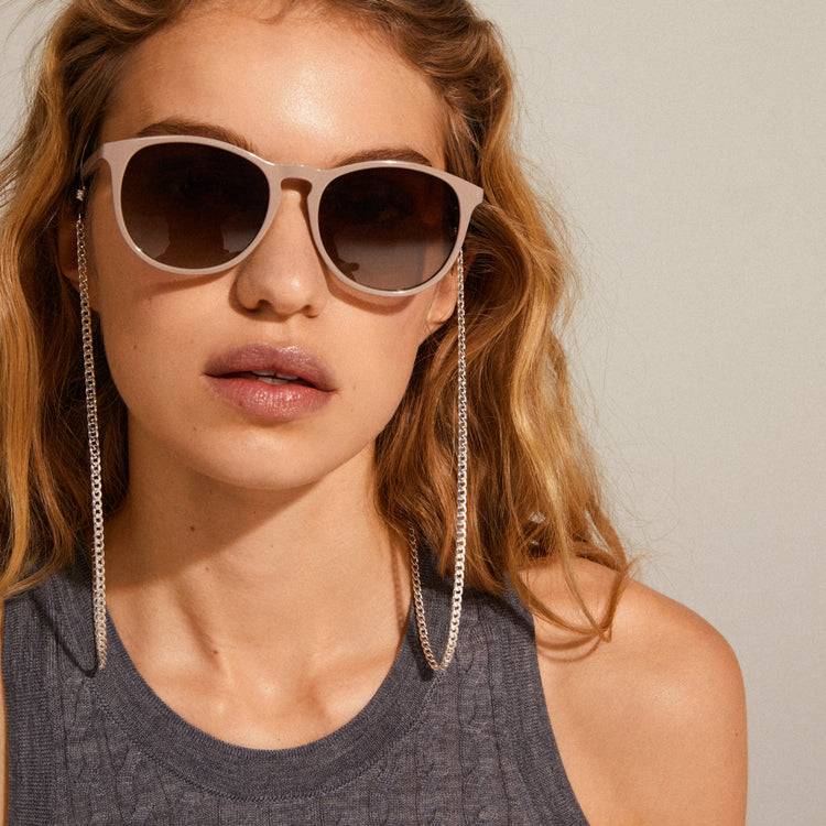 Pilgrim CAMILLA recycelte klassische Sonnenbrille hellbraun Valentinstagsangebot