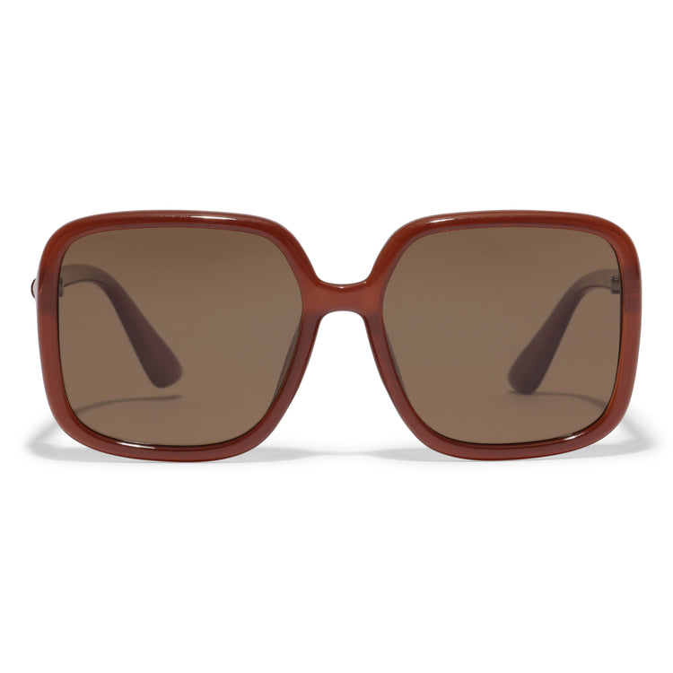 Pilgrim MILAN oversized Retro-Sonnenbrille braun Lagerräumung