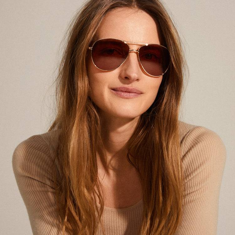 Pilgrim NANI Sonnenbrille Orange/Gold Große Rabatte