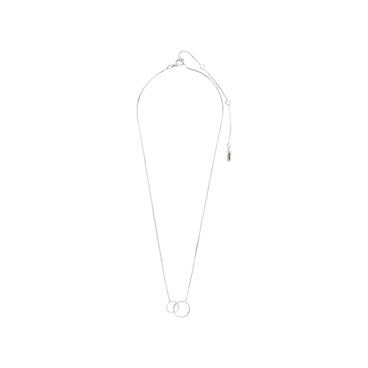 Pilgrim Viviane recyceltes Set, Halskette & Ohrstecker, versilbert Super Sparpreis