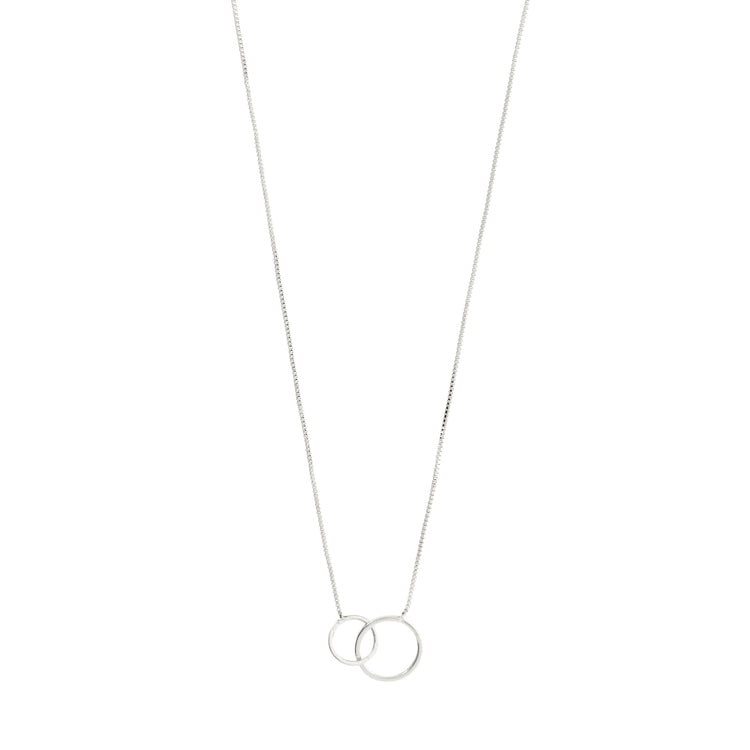 Pilgrim Viviane recyceltes Set, Halskette & Ohrstecker, versilbert Super Sparpreis