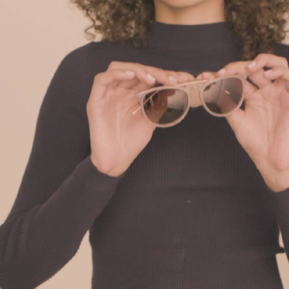 Pilgrim VANILLE Sonnenbrille hellgrau/Gold Großer Ausverkauf