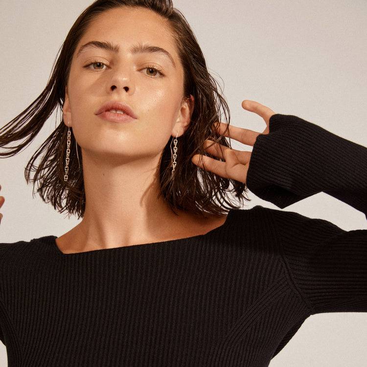 Pilgrim LIVE recycelte Kettenohrringe, versilbert Online Outlet
