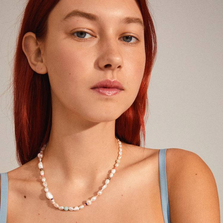 Pilgrim RAMONA freshwater pearl necklace silver-plated Kauf eins, bekomm eins gratis