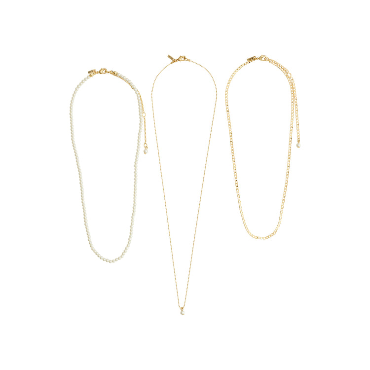Pilgrim BAKER Halskette 3-in-1-Set, vergoldet Cyber Monday