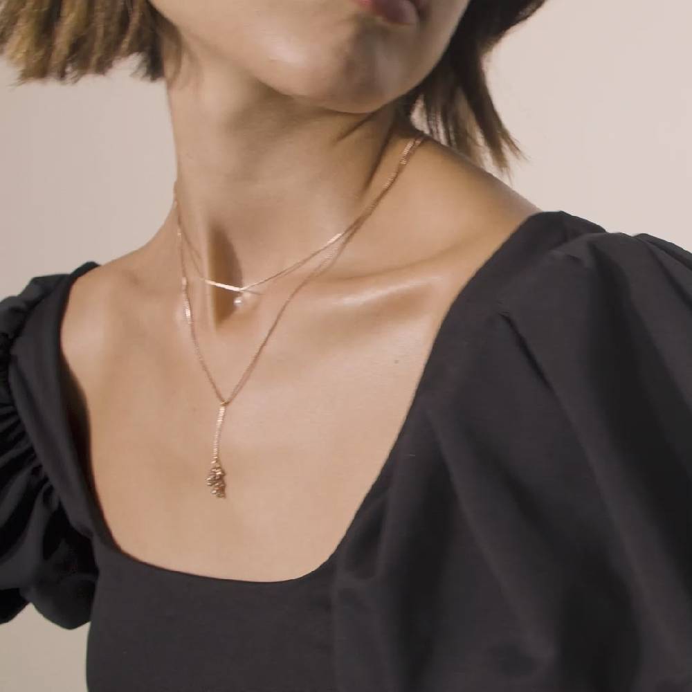 Pilgrim JOLENE recycelte Halskette, mit Roségold platt 50% Rabatt mit kostenlosem Versand