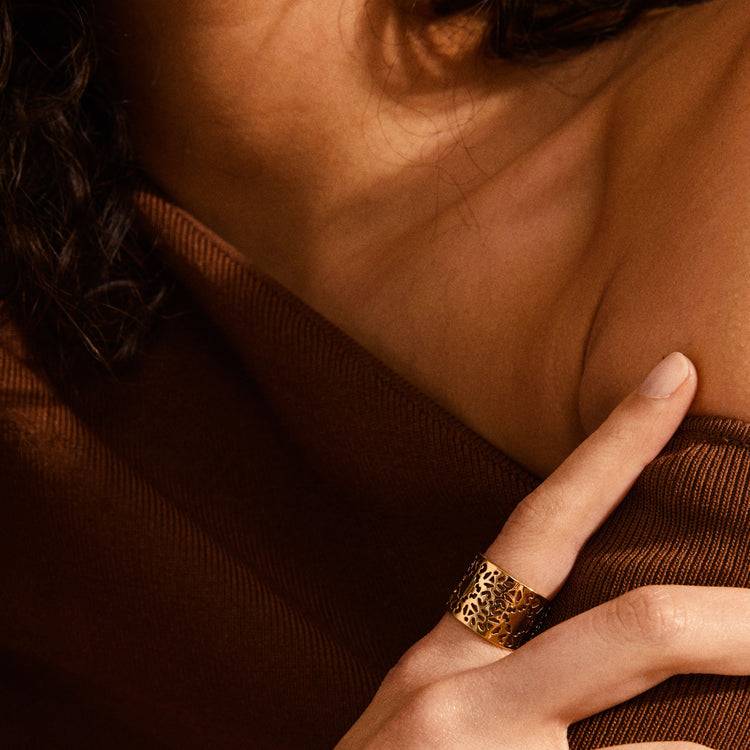 Pilgrim CAROL breiter Ring mit roségold plattiert Muttertagsangebot