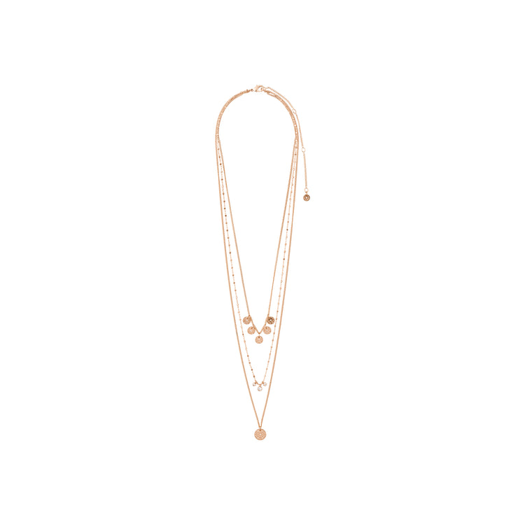 Pilgrim CAROL layered Halskette, 3 in einem mit roségold plattiert Lagerräumung