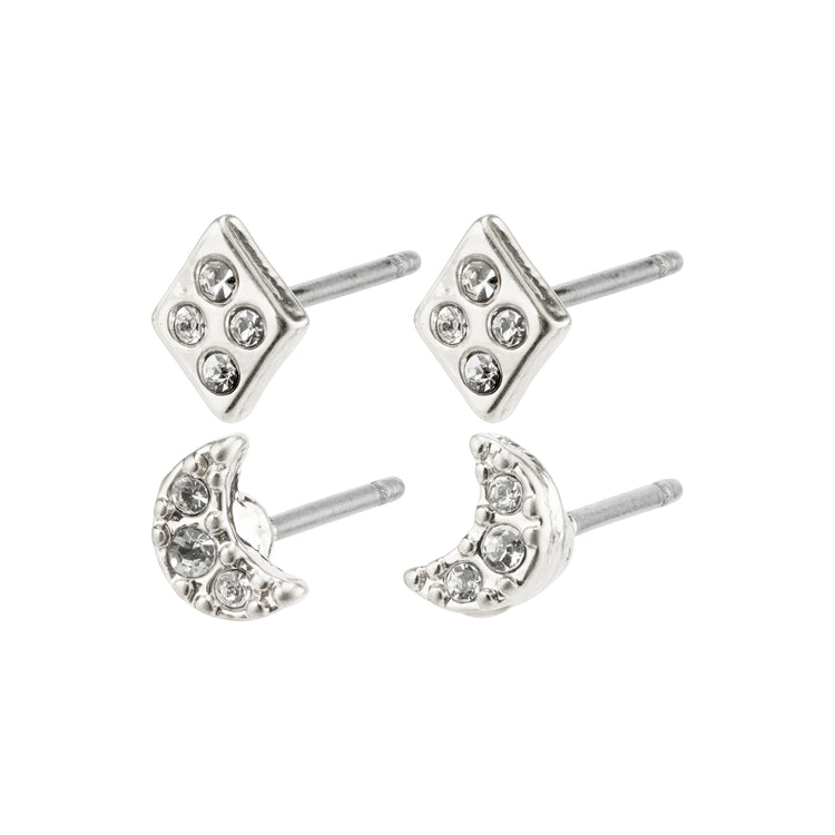 Pilgrim Ohrringe : Lucille : Versilbert : Kristall Online Outlet