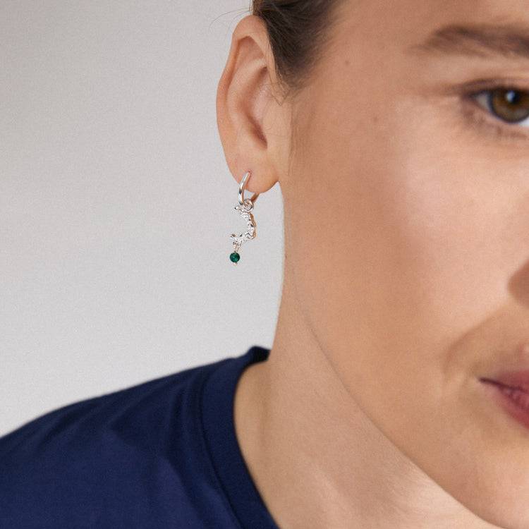 Pilgrim THERA recycelter, einzelner Ohrring versilbert Tiefpreis