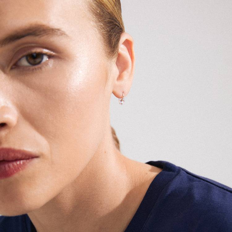 Pilgrim KRISTINE recycelter, einzelner Ohrring versilbert Fabrikverkauf