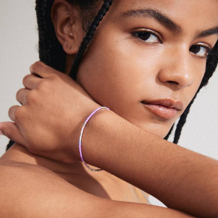Pilgrim ALISON Armband, lila, versilbert Zeitbegrenzte Promotion