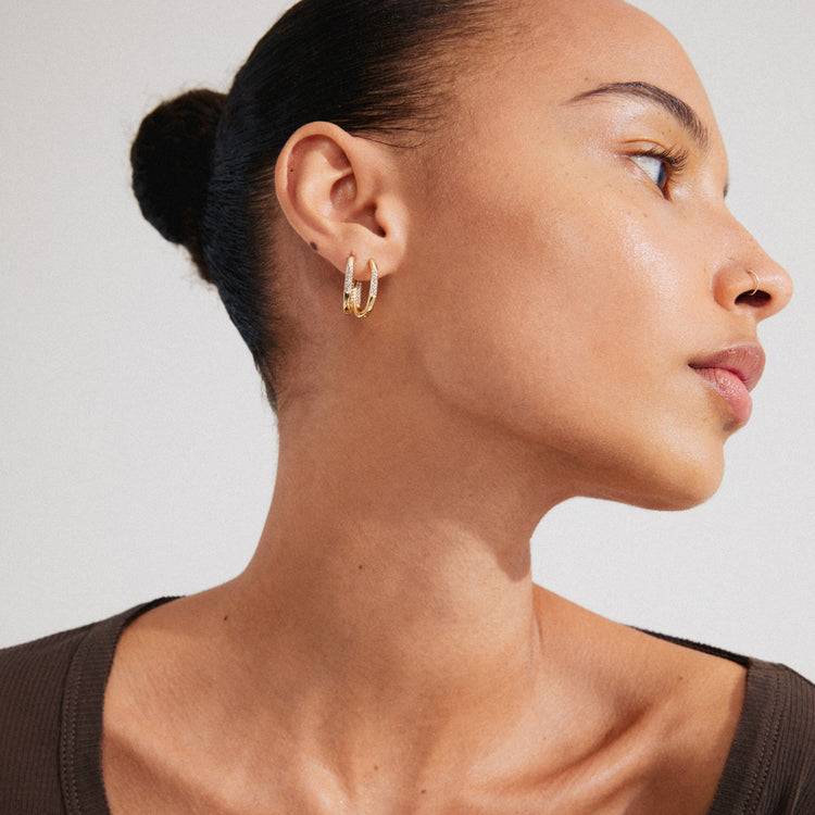 Pilgrim STAR recycelte Hoops, vergoldet Valentinstagsangebot