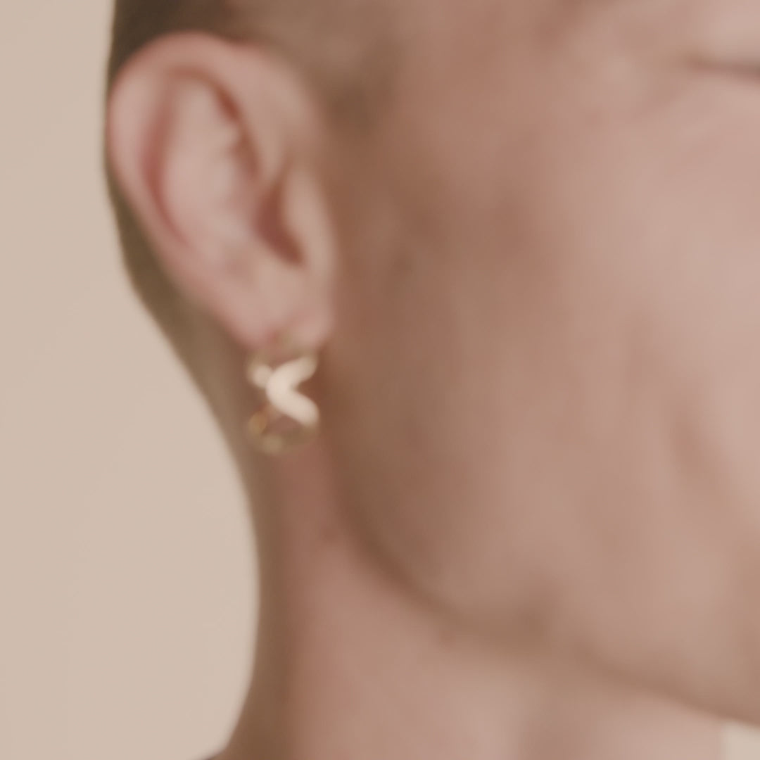Pilgrim MOON recycelte Hoops vergoldet Letzter Tag