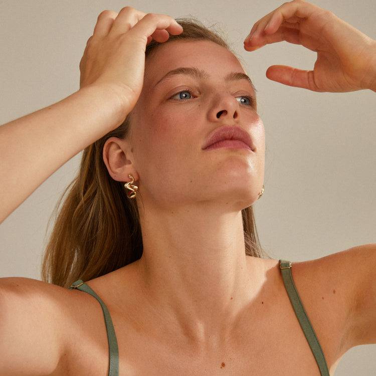 Pilgrim MOON recycelte Hoops vergoldet Letzter Tag