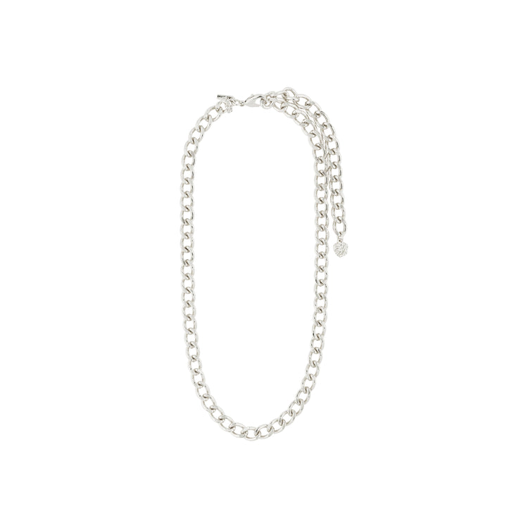 Pilgrim CHARM recycelte Panzerhalskette versilbert Bis zu 60% Rabatt