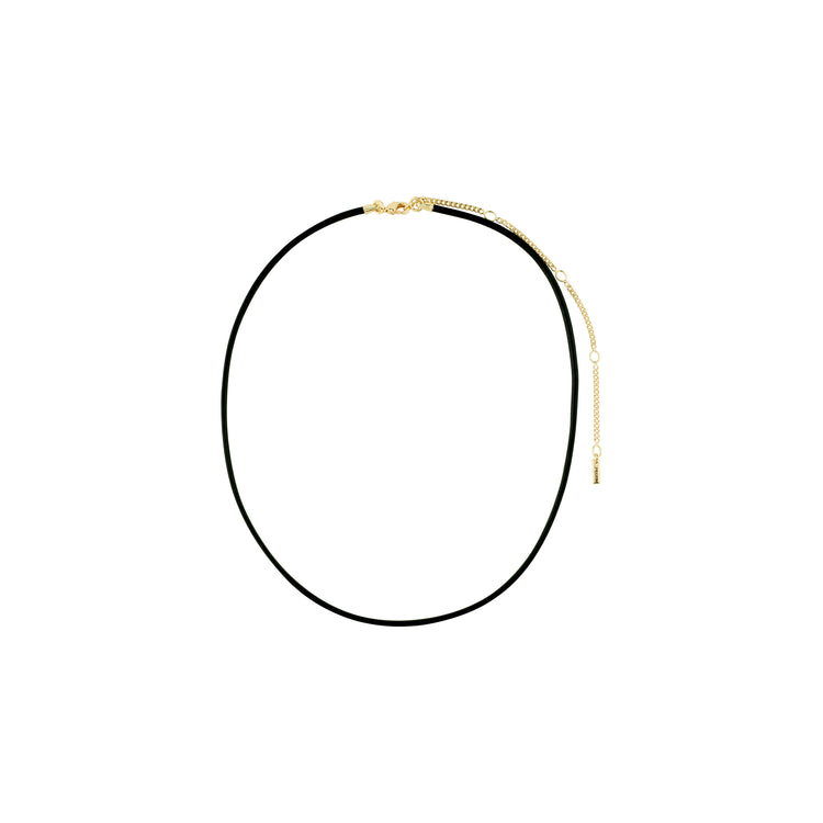 Pilgrim CHARM Lederband-Halskette, schwarz/vergoldet Nur für heute