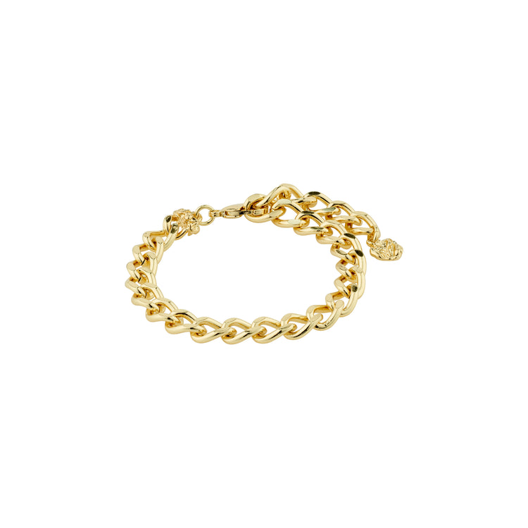 Pilgrim CHARM recyceltes Panzerkettenarmband vergoldet