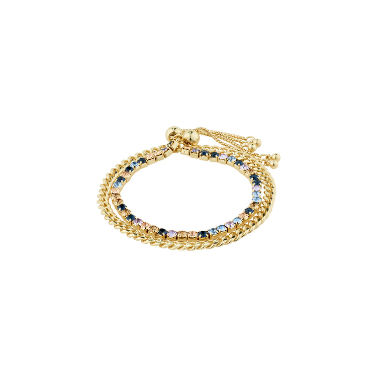 Pilgrim REIGN Armband, 2-in-1-Set, vergoldet Fabrikverkauf