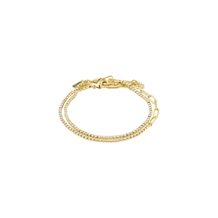 Pilgrim ROWAN Kristallarmband, 2-in-1, vergoldet Neueste Mode
