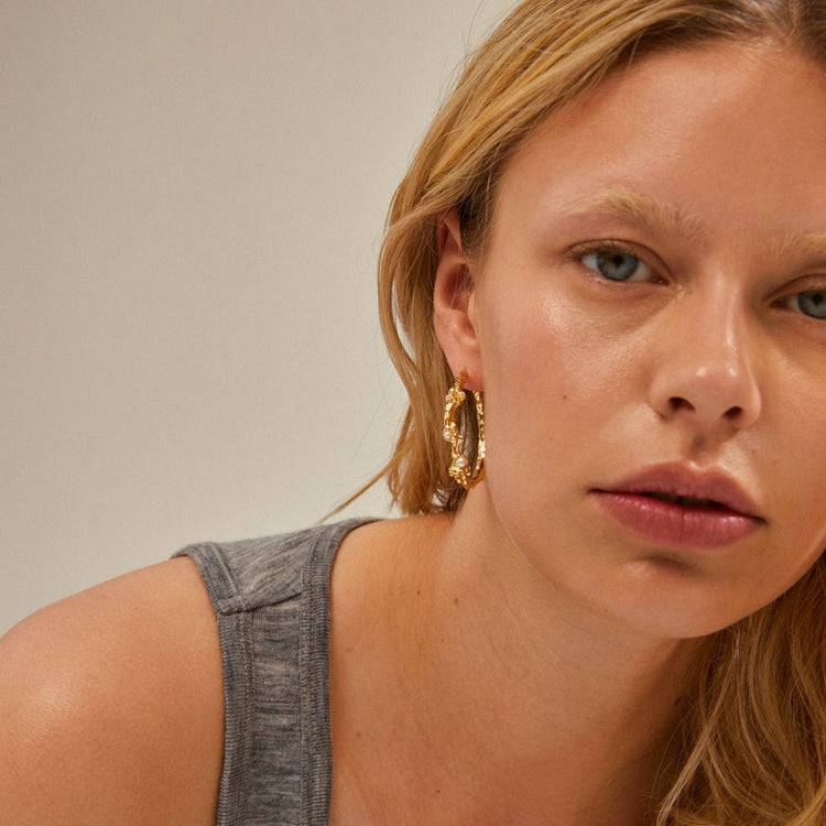 Pilgrim RAELYNN recycelte Hoops vergoldet Zeitlich begrenztes Angebot