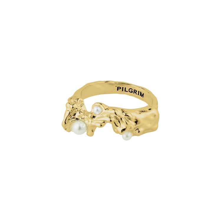 Pilgrim RAELYNN recycelter Ring vergoldet Blitzangebot