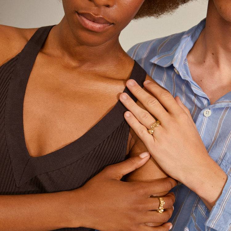 Pilgrim RAELYNN recycelter Ring vergoldet Blitzangebot