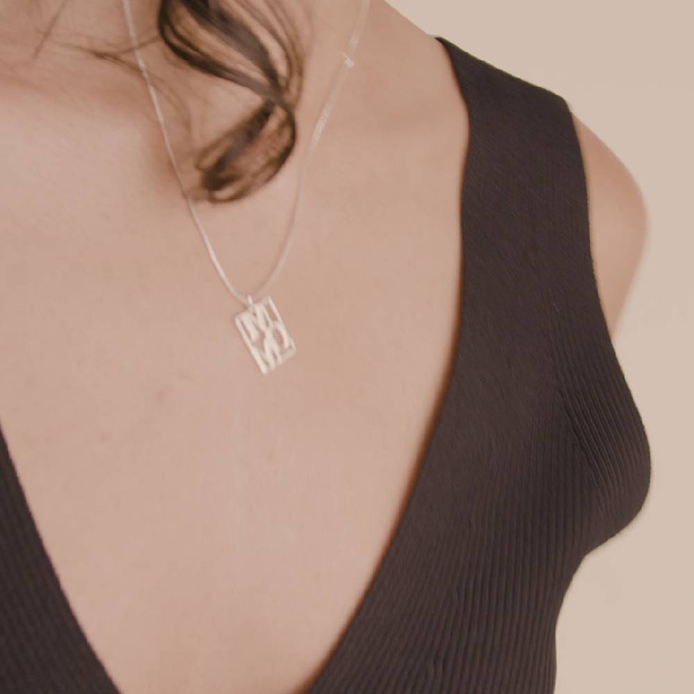 Pilgrim LOVE TAG, recycelte MOM Halskette versilbert Sonderangebote