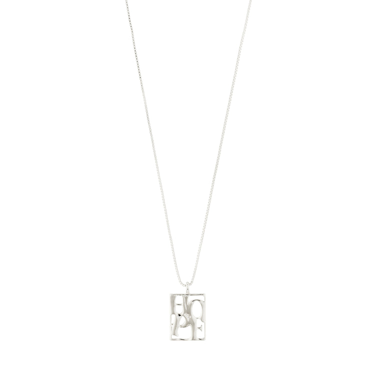 Pilgrim LOVE TAG, recycelte HOPE Halskette versilbert Riesige Ersparnisse