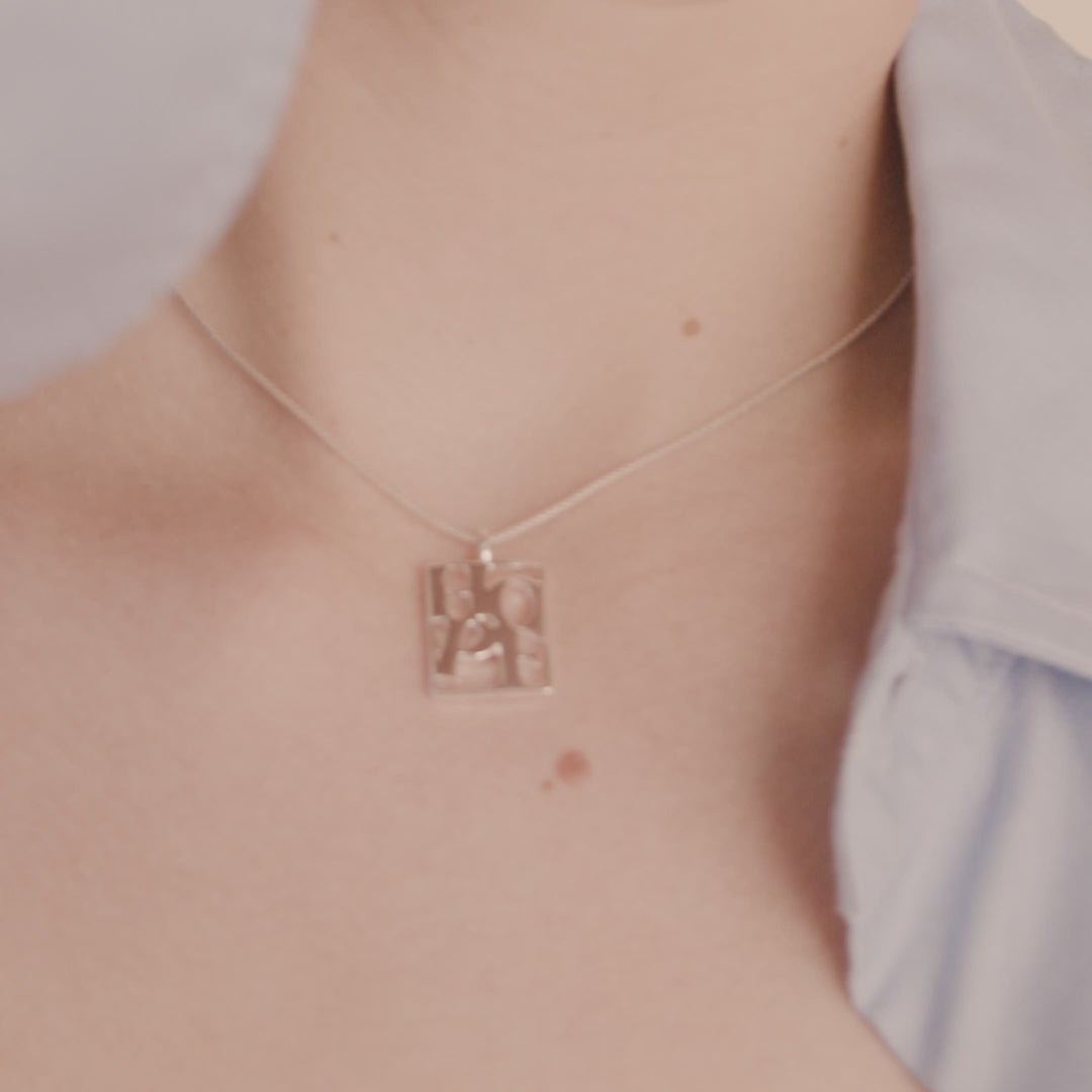 Pilgrim LOVE TAG, recycelte HOPE Halskette versilbert Riesige Ersparnisse