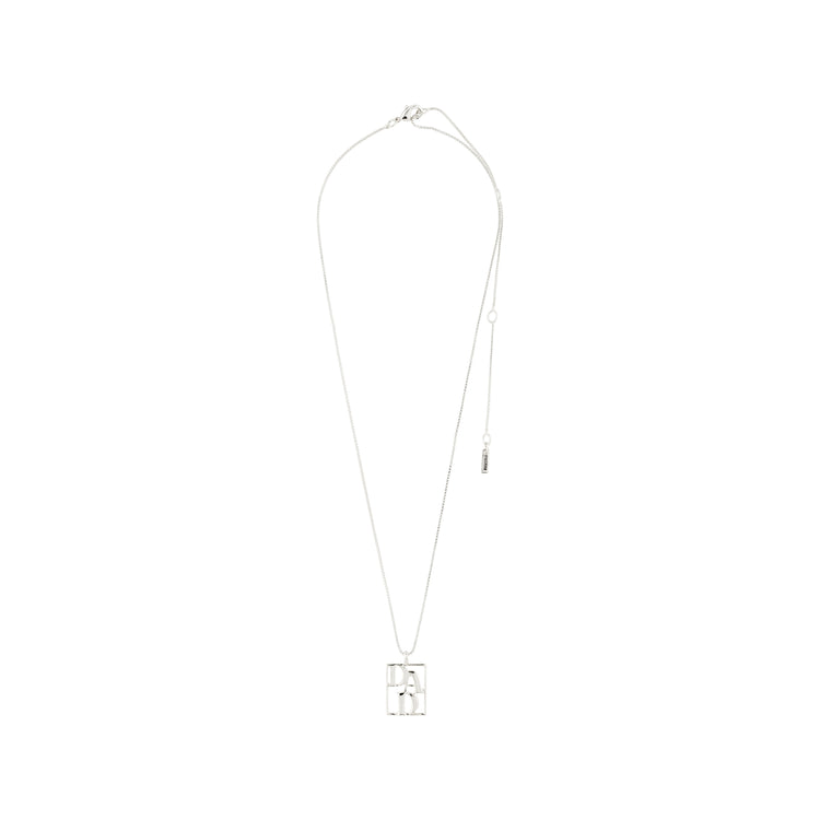 Pilgrim LOVE TAG, recycelte DAD Halskette versilbert VIP-Rabatte