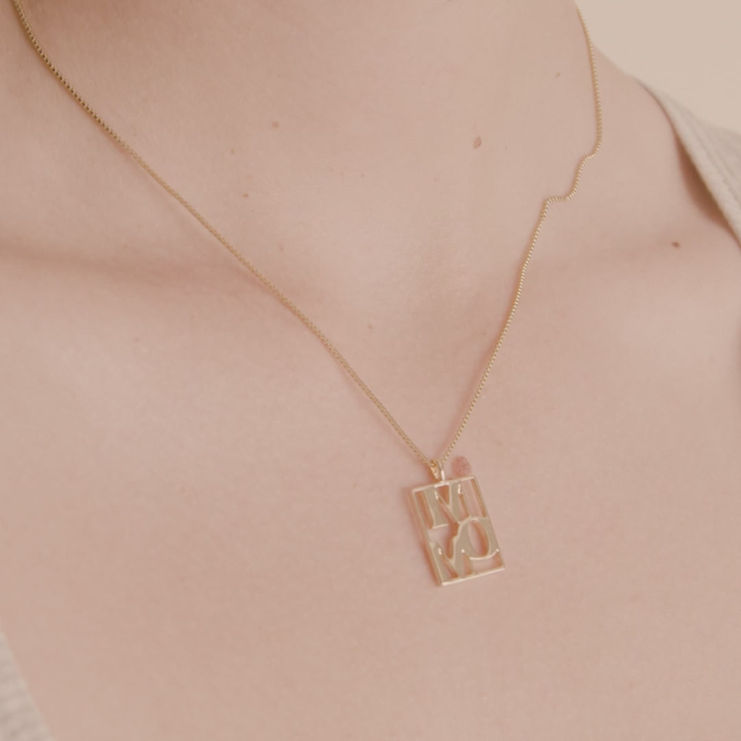 Pilgrim LOVE TAG, recycelte MOM Halskette vergoldet Begrenzte Freigabe