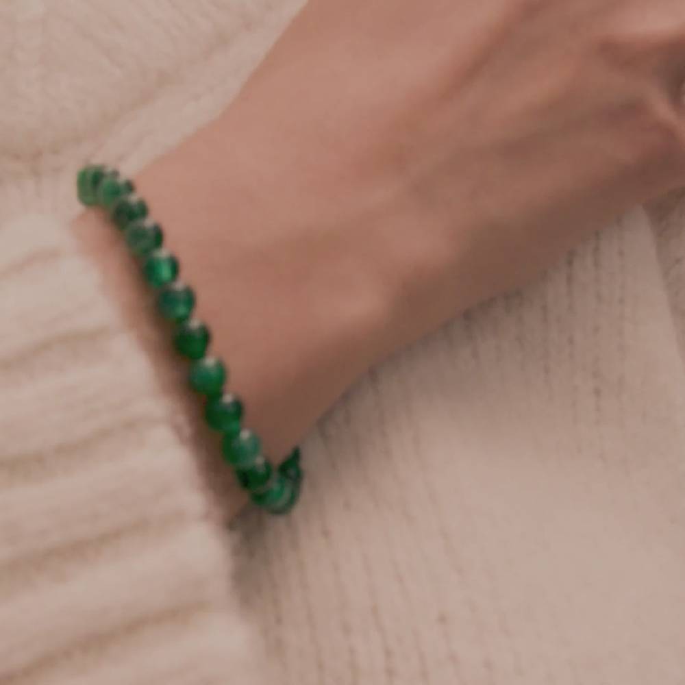 Pilgrim HEILSTEINE Armband mit grünem Achat Neueste Stile