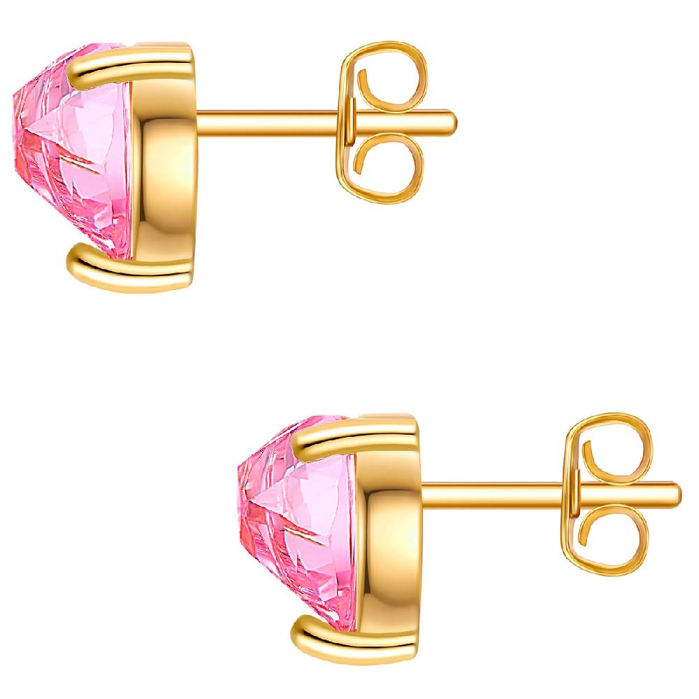 Rafaela Donata Ohrstecker Sterling Silber gelbgold Zirkonia rosa Zeitlich begrenztes Angebot
